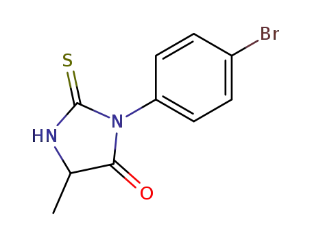 Molecular Structure of 61568-00-1 (4-Imidazolidinone, 3-(4-bromophenyl)-5-methyl-2-thioxo-, (S)-)