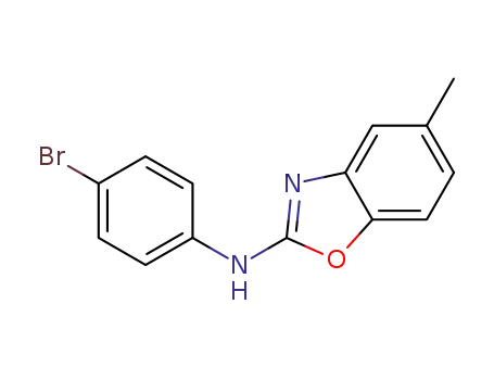 Molecular Structure of 461699-48-9 (N-(4-bromophenyl)-N-(5-methyl-1,3-benzoxazol-2-yl)amine)