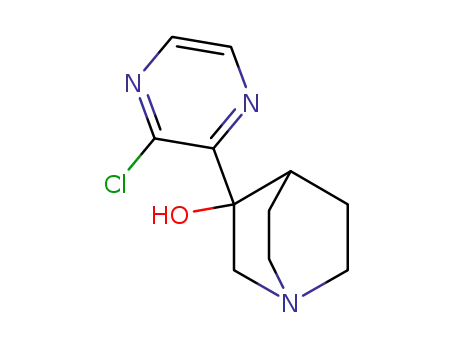 1-Azabicyclo[2.2.2]octan-3-ol, 3-(3-chloropyrazinyl)-