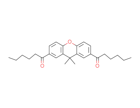 Molecular Structure of 791136-95-3 (2,7-di-n-hexanoyl-9,9-dimethylxanthene)