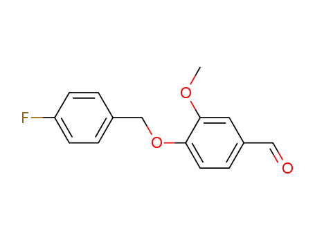 Molecular Structure of 321432-05-7 (4-[(4-FLUOROBENZYL)OXY]-3-METHOXYBENZENECARBALDEHYDE)