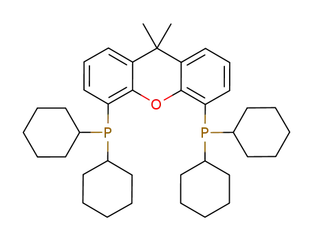Molecular Structure of 940934-47-4 (4,5-Bis(dicyclohexylphosphino)-9,10a-dihydro- 9,9-dimethyl-8aH-xanthene)