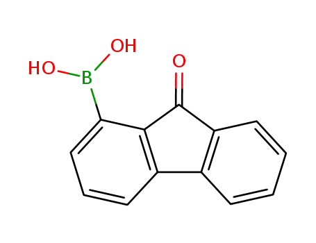 Molecular Structure of 194470-10-5 (9-FLUORENONE-1-BORONIC ACID)