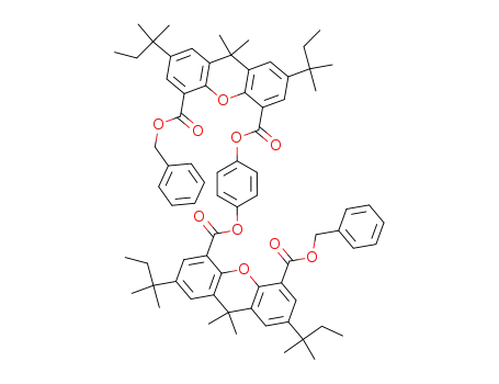 dibenzyl 2,2',7,7'-tetrakis(1,1-dimethylpropyl)-9,9,9',9'-tetramethyl-5,5'-<1,4-phenylenebis(oxycarbonyl)>di-4-xanthenecarboxylate