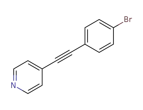 Molecular Structure of 138517-20-1 (Pyridine, 4-[(4-bromophenyl)ethynyl]-)