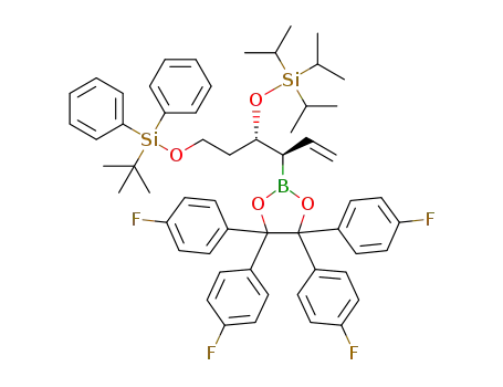 (S)-9,9-diisopropyl-2,2,10-trimethyl-3,3-diphenyl-7-((R)-1-(4,4,5,5-tetrakis(4-fluorophenyl)-1,3,2-dioxaborolan-2-yl)allyl)-4,8-dioxa-3,9-disilaundecane
