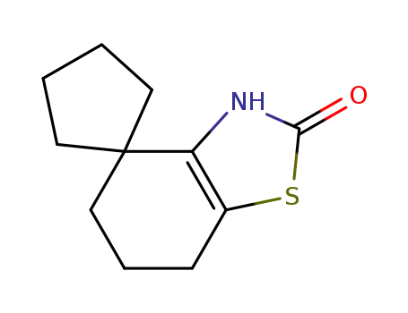 Molecular Structure of 6812-18-6 (3,5,6,7-tetrahydro-spiro[benzothiazole-4,1'-cyclopentan]-2-one)