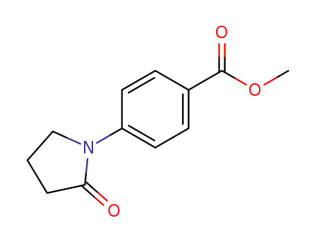 Molecular Structure of 221381-89-1 (Benzoic acid, 4-(2-oxo-1-pyrrolidinyl)-, methyl ester)