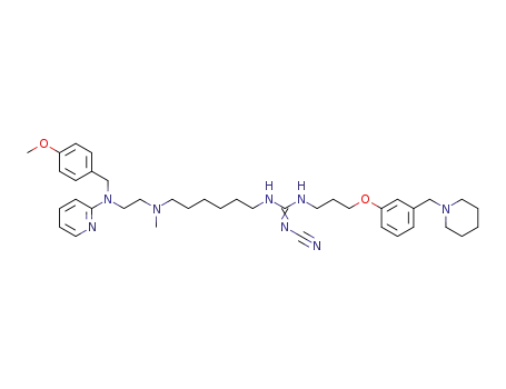 N-cyano-N'-[6-[N-[2-[N-(4-methoxybenzyl)-N-(2-pyridyl)amino]ethyl]-N-methylamino]hexyl]-N''-[3-[3-(piperidinomethyl)phenoxy]propyl]guanidine