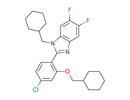 2-(4-Chloro-2-cyclohexylmethoxy-phenyl)-1-cyclohexylmethyl-5,6-difluoro-1H-benzoimidazole