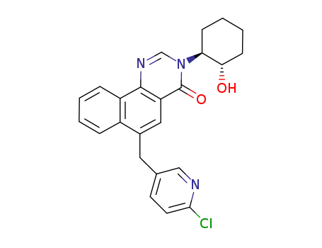 6-((6-chloropyridin-3-yl)methyl)-3-((1S,2S)-2-hydroxycyclohexyl)benzo[h]quinazolin-4(3H)-one
