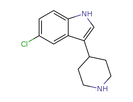 Molecular Structure of 65347-58-2 (1H-Indole, 5-chloro-3-(4-piperidinyl)-)
