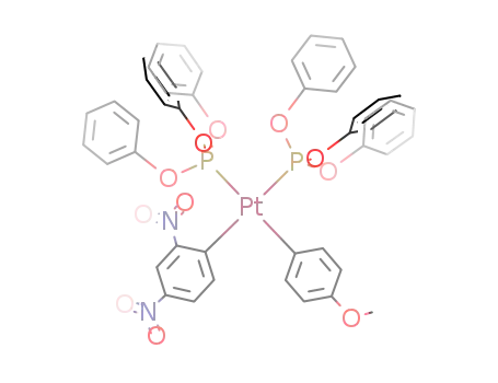 Molecular Structure of 100229-12-7 (cis-(2,4-dinitrophenyl)(4-methoxyphenyl)bis(triphenylphosphite)platinum(II))