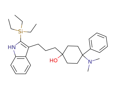 4-dimethylamino-4-phenyl-1-[3-(2-triethylsilanyl-1H-indol-3-yl)propyl]cyclohexanol