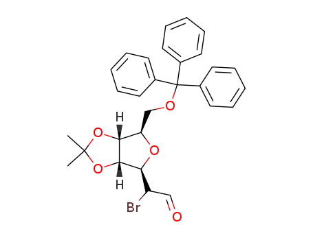 Molecular Structure of 71519-54-5 ((2ξ)-3,6-anhydro-2-deoxy-2-bromo-4,5-O-isopropylidene-7-O-trityl-D-allo-heptose)