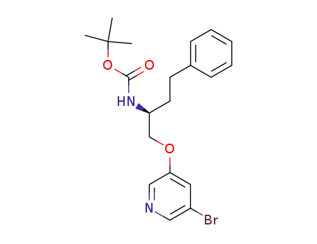 [1-(5-bromo-pyridin-3-yloxymethyl)-3-phenyl-propyl]-carbamic acid <i>tert</i>-butyl ester
