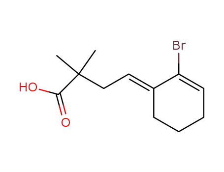 4-[2-Bromo-cyclohex-2-en-(E)-ylidene]-2,2-dimethyl-butyric acid