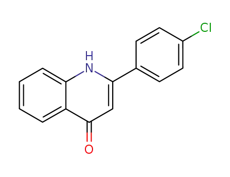 Molecular Structure of 78396-10-8 (4(1H)-Quinolinone, 2-(4-chlorophenyl)-)