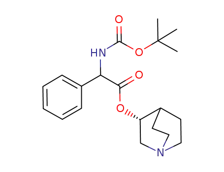 Molecular Structure of 1233329-64-0 ([(3R)-quinuclidin-3-yl] 2-(tert-butoxycarbonylamino)-2-phenyl-acetate)