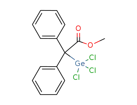 Molecular Structure of 185097-98-7 (Cl<sub>3</sub>GeC(C<sub>6</sub>H<sub>5</sub>)2CO<sub>2</sub>CH<sub>3</sub>)