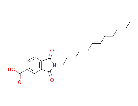 Molecular Structure of 100406-67-5 (1H-Isoindole-5-carboxylic acid, 2-dodecyl-2,3-dihydro-1,3-dioxo-)