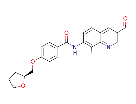 N-(3-formyl-8-methylquinolin-7-yl)-4-[(2S)-tetrahydrofuran-2-ylmethoxy]benzamide