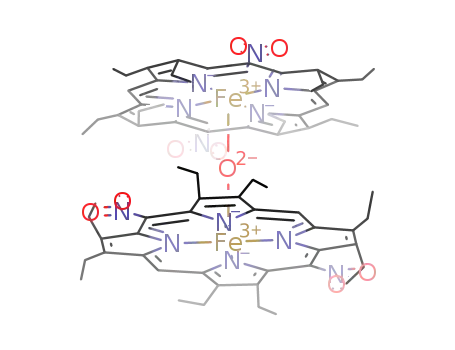 μ-oxo-bis(2,3,7,8,12,13,17,18-octaethyl-5,15-dinitroporphyrinato)iron(III)