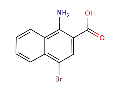 Molecular Structure of 1227924-42-6 (1-aMino-4-broMo-2-naphthoic acid)