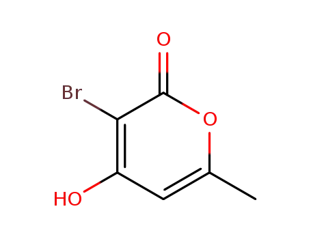 Molecular Structure of 23668-07-7 (2H-Pyran-2-one, 3-bromo-4-hydroxy-6-methyl-)