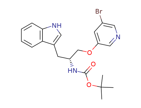 CarbaMic acid, [(1R)-2-[(5-broMo-3-pyridinyl)oxy]-1-(1H-indol-3-ylMethyl)ethyl]-, 1,1-diMethylethyl ester (9CI)