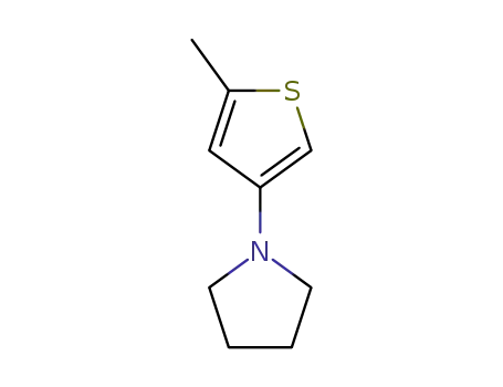Molecular Structure of 62785-93-7 (Pyrrolidine, 1-(5-methyl-3-thienyl)-)