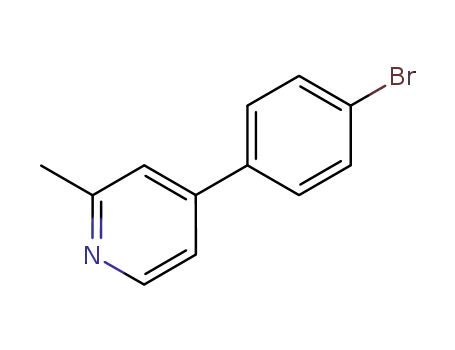 Molecular Structure of 65219-20-7 (Pyridine, 4-(4-bromophenyl)-2-methyl-)