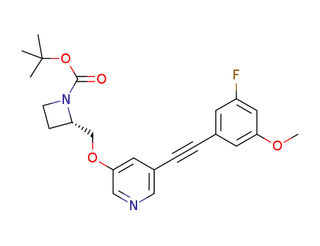 (S)-tert-butyl 2-((5-((3-fluoro-5-methoxyphenyl)ethynyl)pyridin-3-yloxy)methyl)azetidine-1-carboxylate