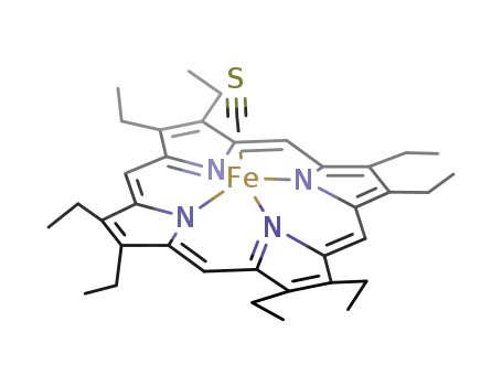Molecular Structure of 69306-31-6 (thiocarbonyl(2,3,7,8,12,13,17,18-octaethylporphinato)iron(II))