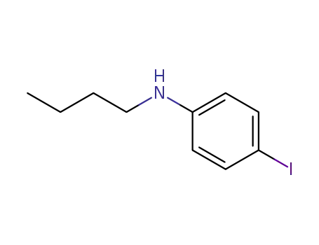 Molecular Structure of 146904-78-1 (Benzenamine, N-butyl-4-iodo-)