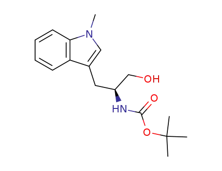 Molecular Structure of 882169-75-7 (Carbamic acid,
[(1S)-2-hydroxy-1-[(1-methyl-1H-indol-3-yl)methyl]ethyl]-,
1,1-dimethylethyl ester)