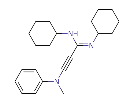 Molecular Structure of 89609-49-4 (2-Propynimidamide, N,N'-dicyclohexyl-3-(methylphenylamino)-)