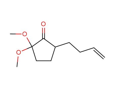 Molecular Structure of 129371-46-6 ((Butene-3-yl)-5 dimethoxy-2,2 cyclopentanone)