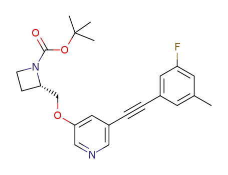 (S)-tert-butyl 2-((5-((3-fluoro-5-methylphenyl)ethynyl)pyridin-3-yloxy)methyl)azetidine-1-carboxylate