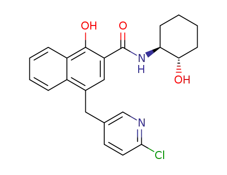 4-[(6-chloropyridin-3-yl)methyl]-1-hydroxy-N-[(1S,2S)-2-hydroxycyclohexyl]-2-naphthamide