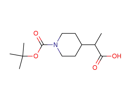 Molecular Structure of 815593-60-3 (4-piperidineacetic acid, 1-[(1,1-dimethylethoxy)carbonyl]-)