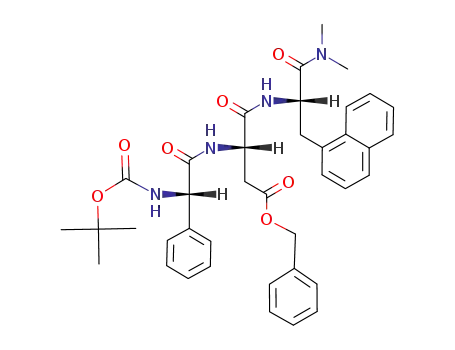 (S)-3-((S)-2-tert-Butoxycarbonylamino-2-phenyl-acetylamino)-N-((S)-1-dimethylcarbamoyl-2-naphthalen-1-yl-ethyl)-succinamic acid benzyl ester