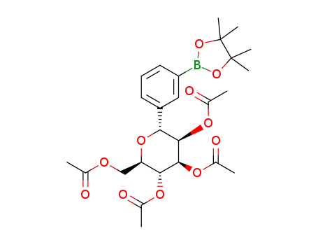(2R,3R,4R,5R,6R)-2-(acetoxymethyl)-6-(3-(4,4,5,5-tetramethyl-1,3,2-dioxaborolan-2-yl)phenyl)tetrahydro-2H-pyran-3,4,5-triyl triacetate