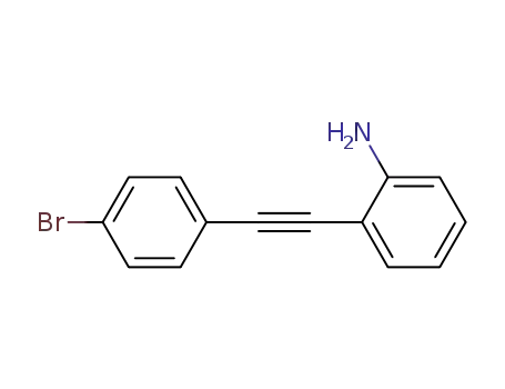 Molecular Structure of 157869-13-1 (Benzenamine, 2-[(4-bromophenyl)ethynyl]-)