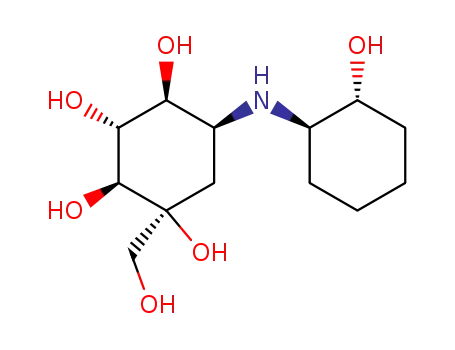 Molecular Structure of 101540-73-2 (N-<(1R,2R)-2-hydroxycyclohexyl>valiolamine)