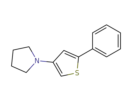 Molecular Structure of 62785-94-8 (Pyrrolidine, 1-(5-phenyl-3-thienyl)-)