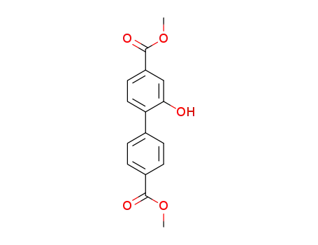 Molecular Structure of 54349-39-2 (dimethyl 2-hydroxy[1,1′-biphenyl]-4,4′-dicarboxylate)