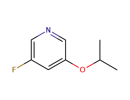 Molecular Structure of 213766-03-1 (Pyridine, 3-fluoro-5-(1-methylethoxy)- (9CI))