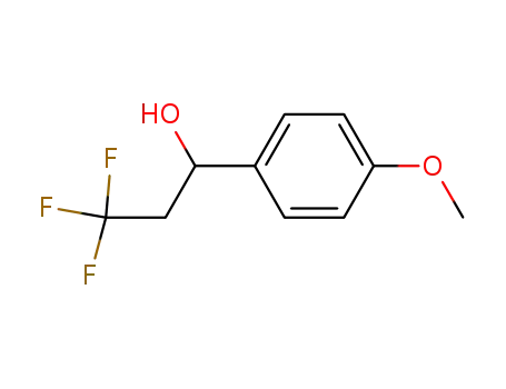 Molecular Structure of 1216911-72-6 (3,3,3-trifluoro-1-(4-methoxyphenyl)propan-1-ol)