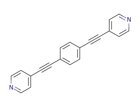 Molecular Structure of 158525-01-0 (1,4-bis(pyridine-4-ylethynyl)benzene)